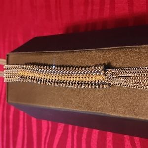 Stella & Dot Tessa Fringe Necklace - double chain long tassel